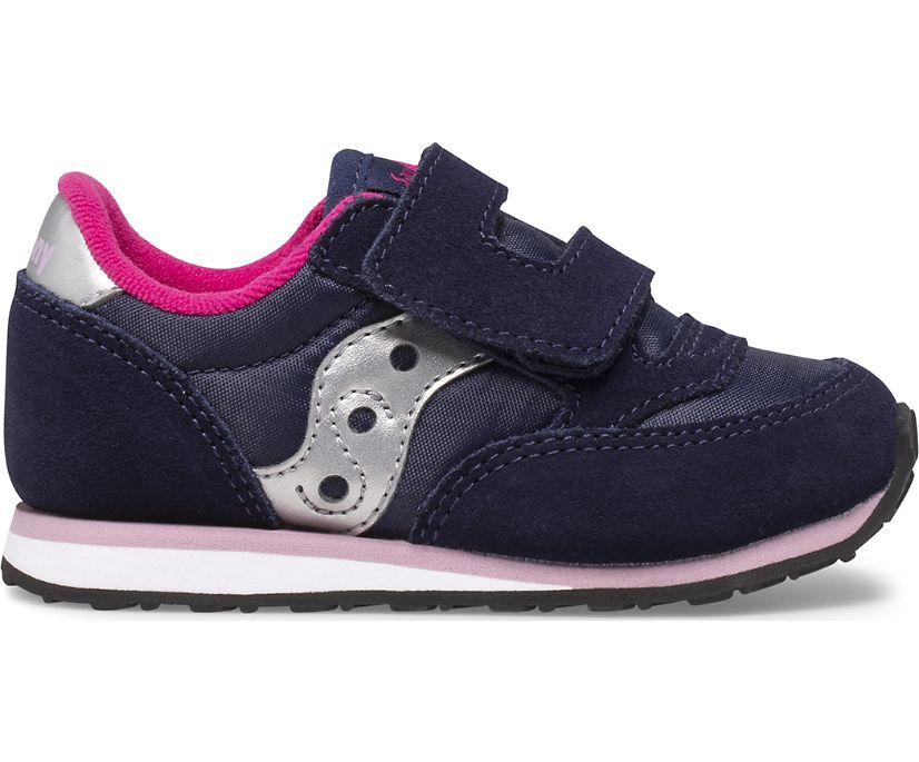 Saucony Baby Jazz Hook & Loop Kids\' Sneakers Navy / Pink | AU 704WNBY